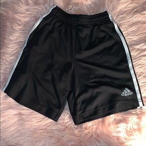 Adidas black and white shorts